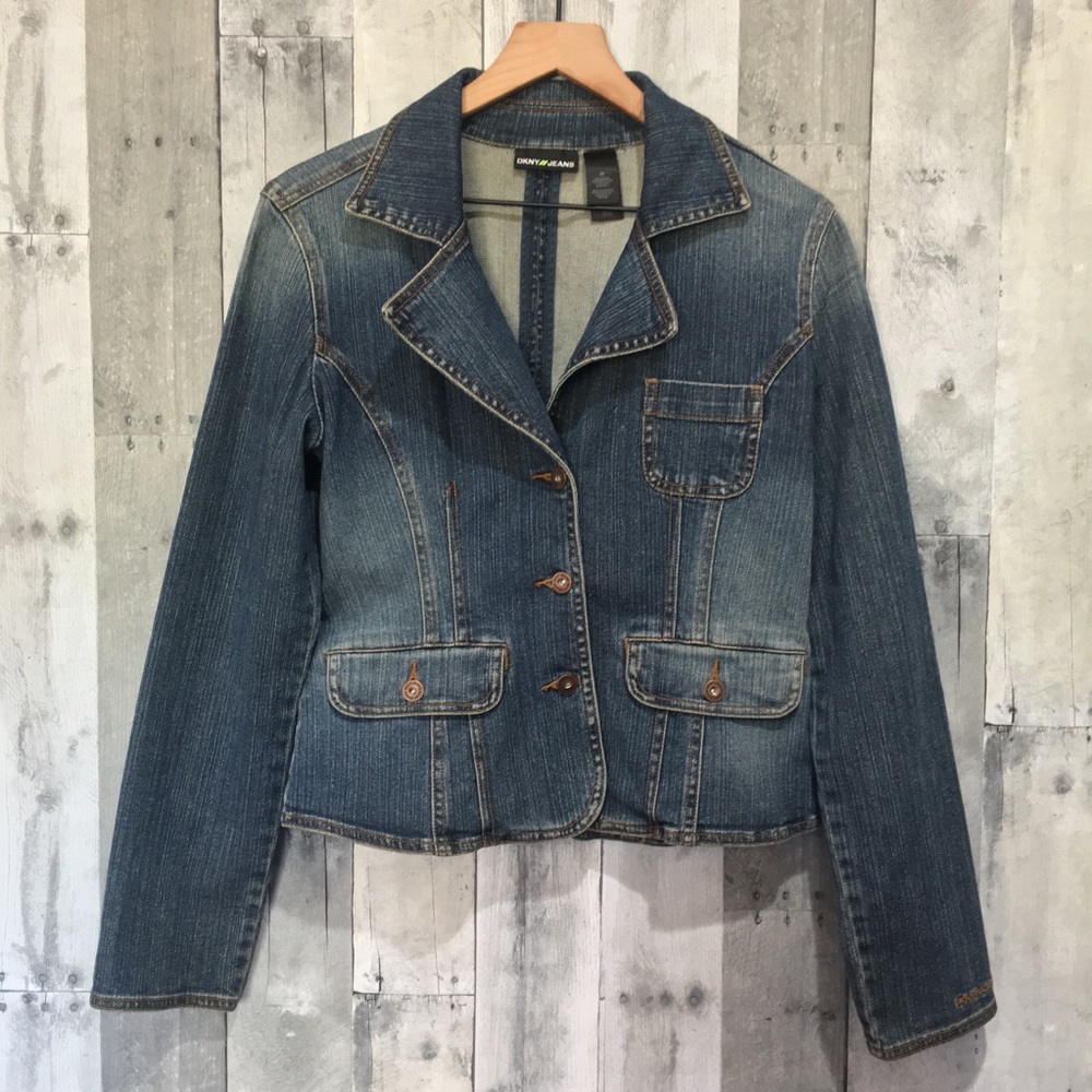 DKNY Jeans Medium Jean Blazer Jacket